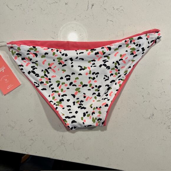 Maaji Fandango Pink Sublimity Reversible Bikini Bottoms Large - Picture 7 of 9